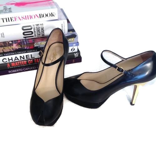 ysl mary jane platform pump