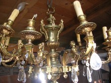 Kronleuchter nach Andre Charles Boulle Barock  Bronze  Deckenkrone Lüster XXL