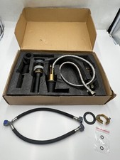 Newater Matte Black Bathroom Faucet Two Handle Deck Mount Stainless Steel