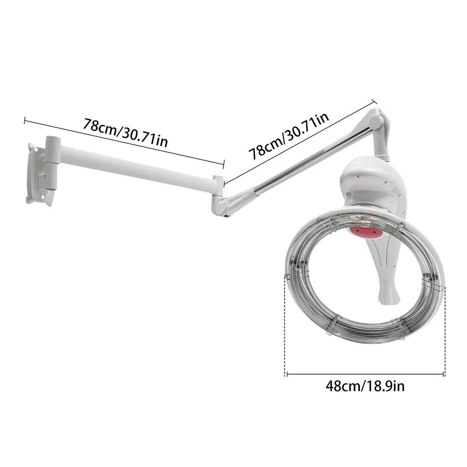 360° Orbiting Rotierender Haartrockner Salon Haartrockner Dauerwelle Prozessor Wandhalterung - Bild 2 von 4
