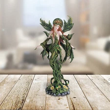 Tree Fairy Statue 12"H Fantasy Collectible Figurine Tabletop Figurine Room Decor