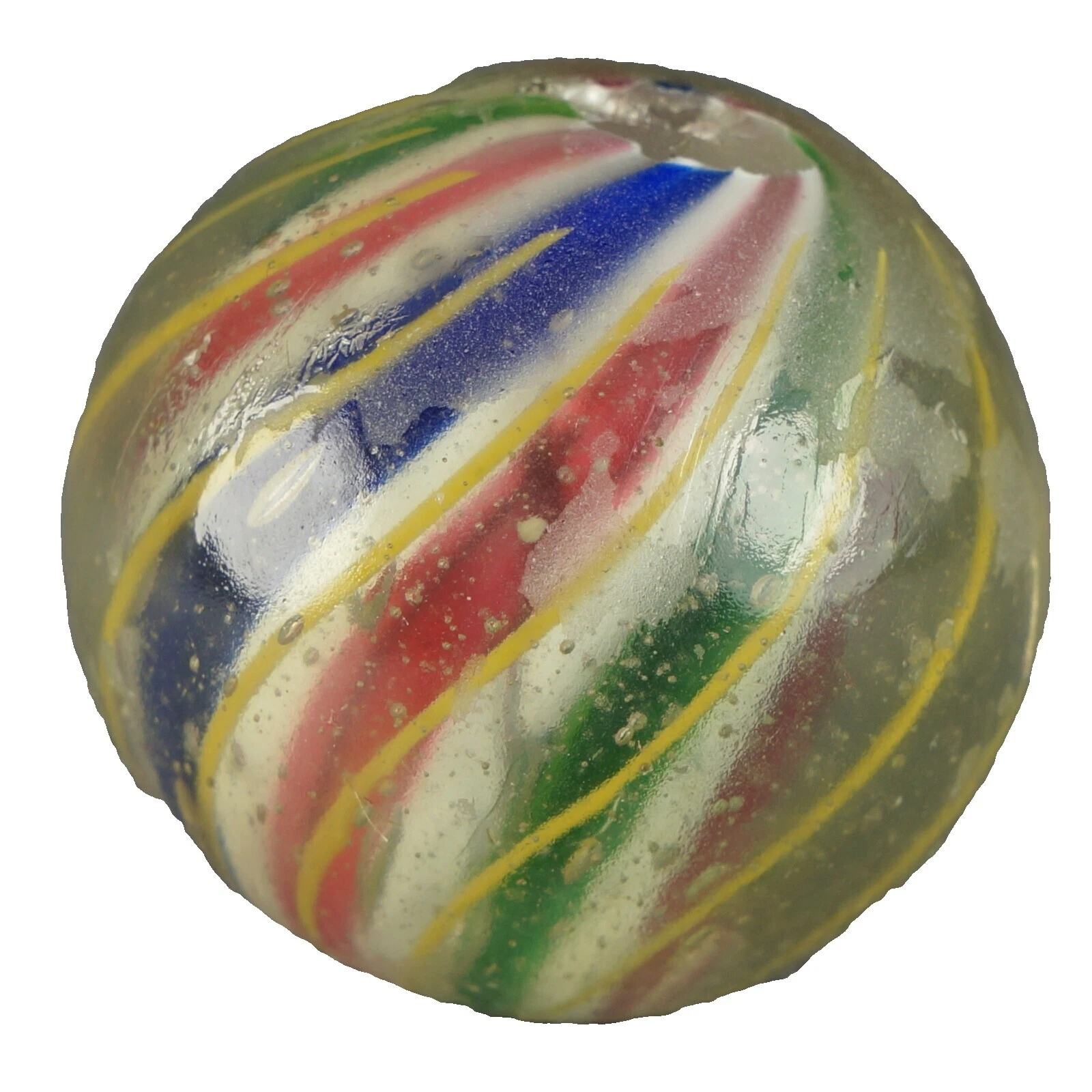 Pre - 1970 Time Period Handmade Swirl Toy Marbles
