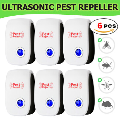 6PCS Ultrasonic Pest Reject Home Control Electronic Repellent Mice Rat Repeller