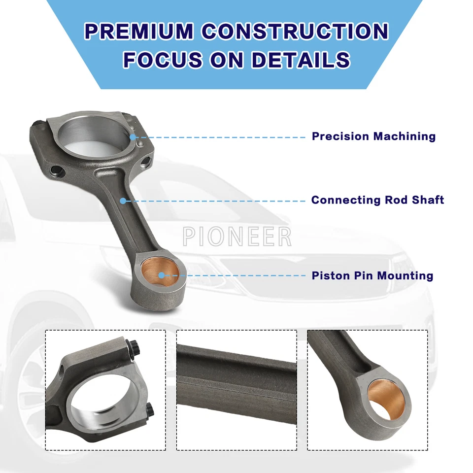 4 piezas varilla de conexión apta para Hyundai Santa Fe Sport 17-18 2,5 L 210106N226 Foto 3 de 4