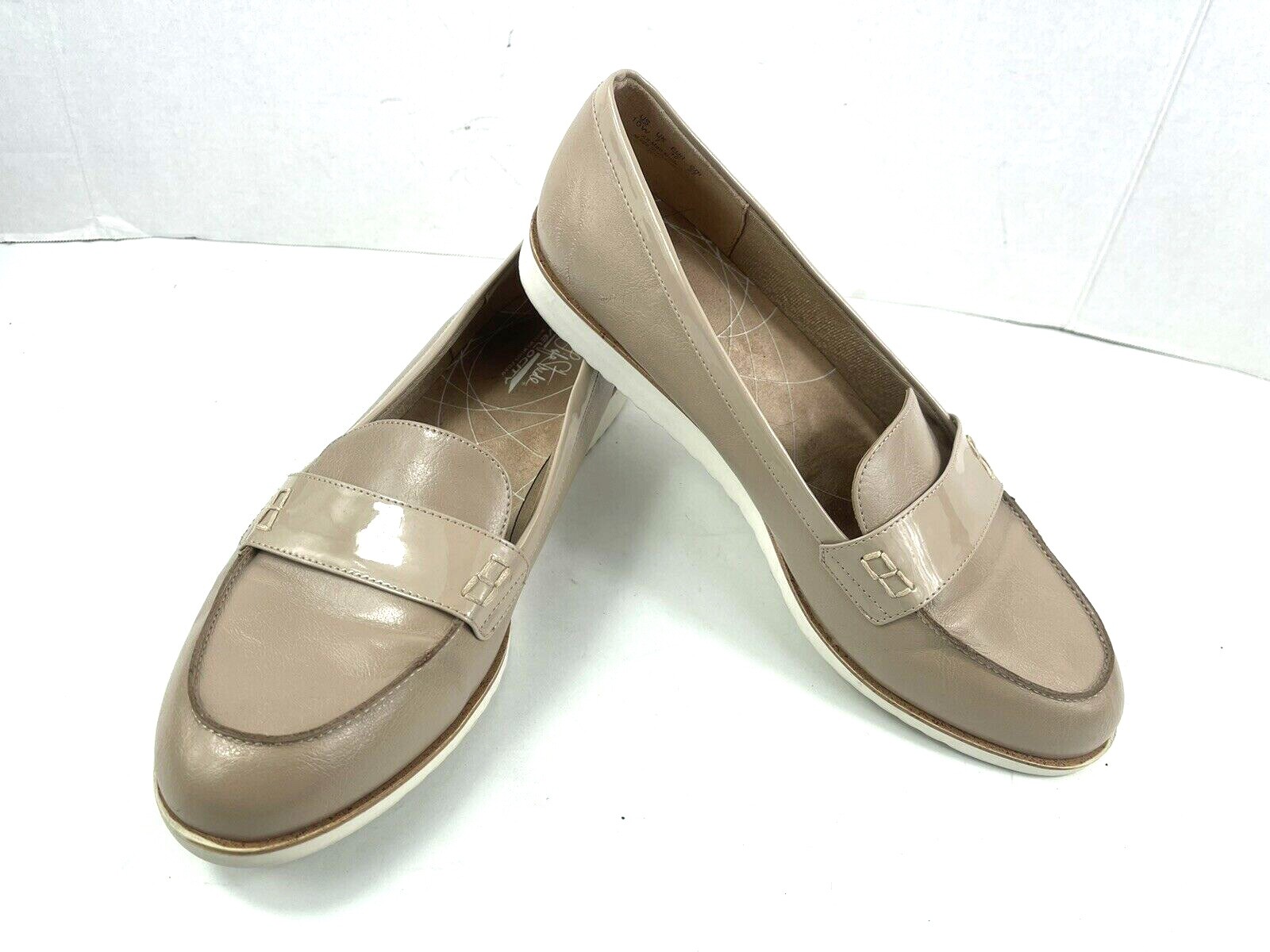 Wide Loafers Nude Slipon Comfort Shoes 