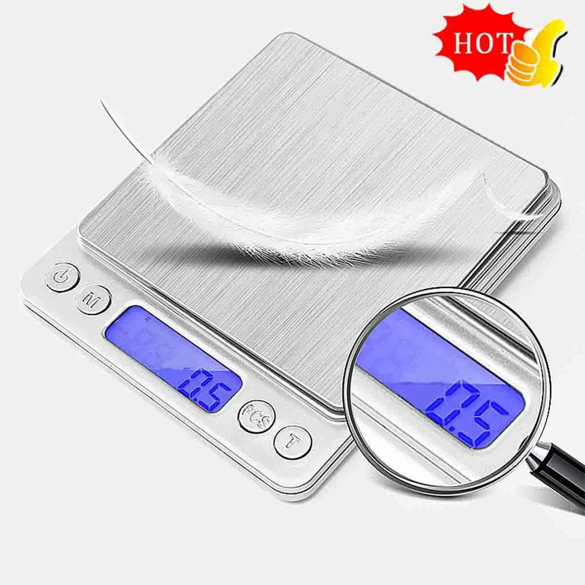 Digital Scale 3000g/1000g x 0.1g Jewelry Gold Silver Food Herb Gram Pocket  Size