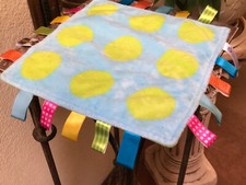 TAGGIES BLUE GREEN DOTS SECURITY BLANKET LOVEY