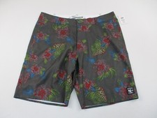 Vans Vanphibian Swim Trunks Board Shorts Mens 38 Brown Swimwear Floral Mens