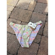 NWT Billabong Reversible Floral Pastel Print Bikini Bottoms Sz XL