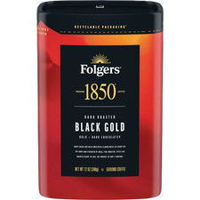 Folgers 1850 Black Gold Dark Roast Coffee, 12 oz Recyclable Canister 11.07 per pound