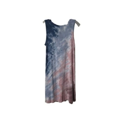 Women s Thread & Supply Sleeveless Tank Dress, Tie Dye, Pink Blue, Medium