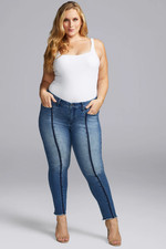 NWT Not Your Daughter's Boost Skinny Ankle Jeans In Curves 360 Denim With Shado