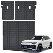 Cargo Liner with Backrest Mats Compatible with Volkswagen Tiguan 2025 2026 5 ...