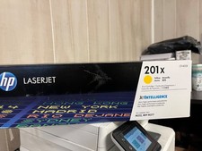 HP 201X High Yield Yellow LaserJet Toner CF402X open box partially used 90 left