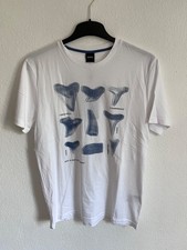 HUGO BOSS Herren T-Shirt in weiß mit blauem ...