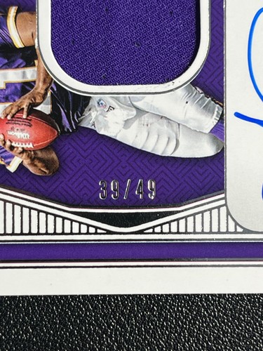 2024 National Treasurs Football Daunte Culpepper Material Treasrues Auto 39/49 - Picture 3 of 5