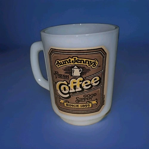 Aunt Jenny’s Vintage  Coffee Mug Milk Glass   Q1