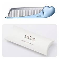 ReFa Aira Heart Aira Compact Folding Comb Japan New  Aqua Blue Smooth Hair Cute