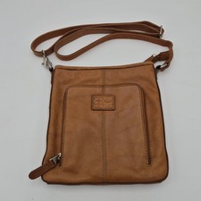 Fossil Women Brown Leather Crossbody Bag Organizer Pocket Cognac ZB2533