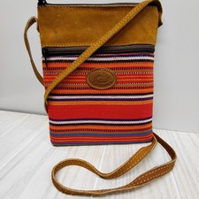 Colorful Guatemala Woven Artisan Striped Zip Crossbody Purse Native Southwestern