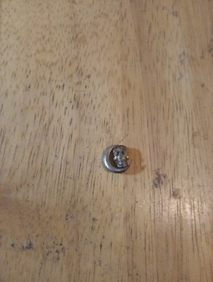 Vintage Sterling Silver Phi Kappa Sigma Emerald Eye Skull Pin Spies Bros Patina 