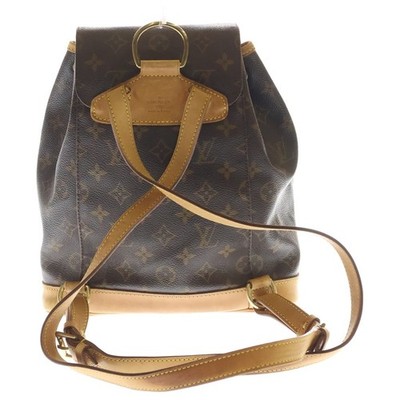 LOUIS VUITTON Backpack Monogram Montsouris MM PVC Leather Brown M51136 Women's