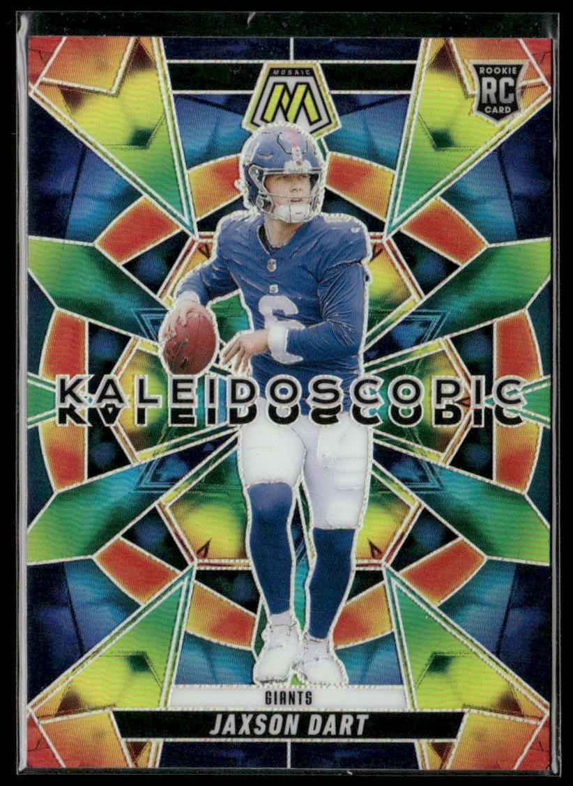 2025 Panini Mosaic Football Jaxson Dart Kaleidoscopic Case Hit SSP #14 Giants