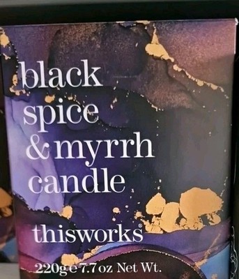 Thisworks Black Spice & Myrrh Kerze 220g Luxus Haus Geschenk