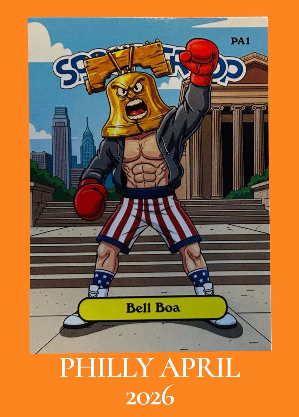 Bell Boa Rocky 2026 Spoof Troop Parody PROMO Card #PA1 Philly Non ...