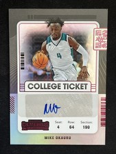 2022 Panini Contenders Draft Picks Mike Okauru College Ticket RC Auto #CT-MOK