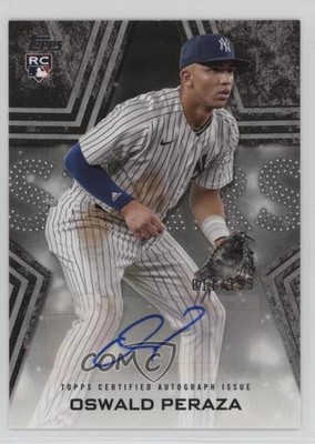 2023 Topps Series 2 Baseball Stars Black /199 Oswald Peraza Rookie Auto RC 05ns