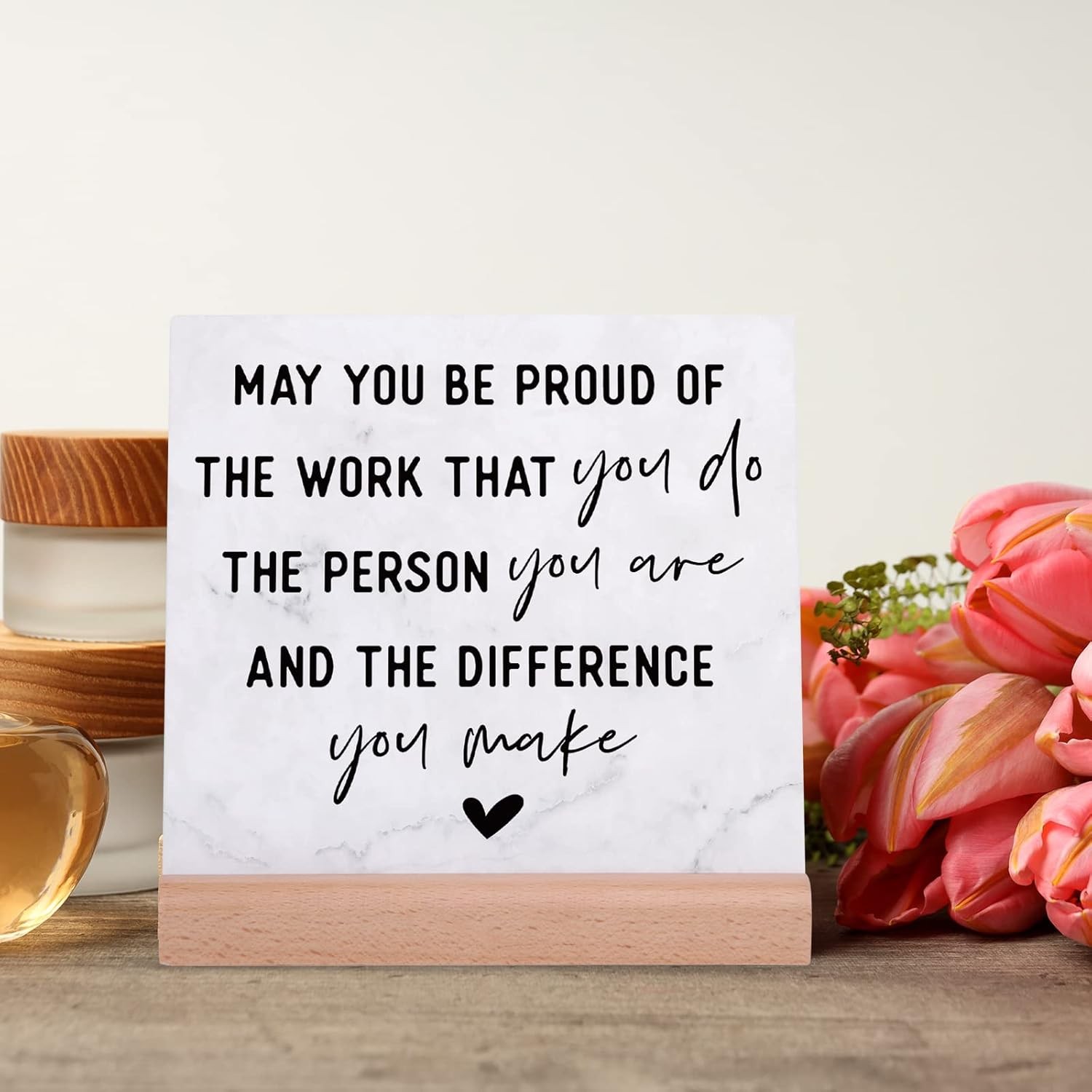 Coworker Gifts for Women Men, Office Christmas Coworkers, White 