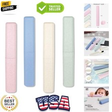 4 Packs of Portable Travel Toothbrush Cases   Breathable  Stylish Holder