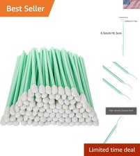 Flexible 200 Pcs Foam Swabs with 6.4 Inch Tips for Effortless Detail Cleaning