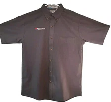Firestone Uniform,Gray , Cintas , Medium,Short Sleeve Button Up,Work Shirt, EUC!