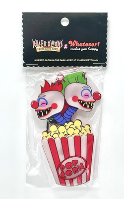 Whatever! Makes You Happy Killer Klowns From Outer Space GID Resin Bag Charm NIP