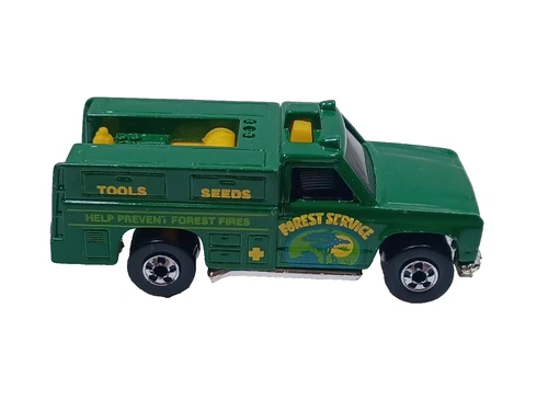 Vintage Hot Wheels Real Riders Forest Service Green Truck 1974 Toy Car JB5C
