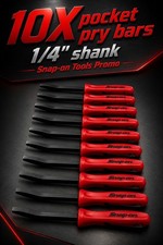 10x Red Promo Se For Snap On Tools 14 Shank Angled Pry Bar Screwdriver Gift
