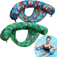 Inflatable Pool Floats Chair - 2 Pack Water Floating Pool Chair Adult, Soft F...