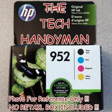 4-PACK HP GENUINE 952 BLACK  COLOR INK NO RETAIL BOX OFFICEJET PRO 8730 8735