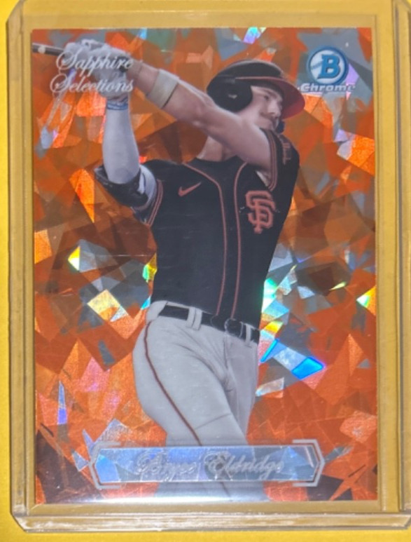 BRYCE ELDRIDGE 2023 BOWMAN CHROME SAPPHIRE SELECTIONS ORANGE REFRACTOR #20/25 SP