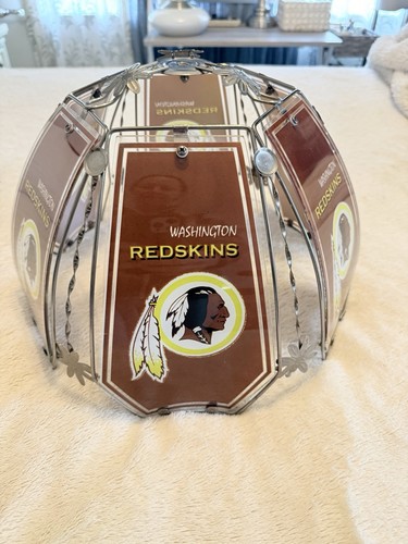 vintage Washington Redskins lamp shade, likely from the 1970s