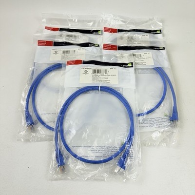 Leviton Extreme CAT 6 SLIMLINE 3FT PATCH CORD CAT 62460-3L (Bundle Of 5)