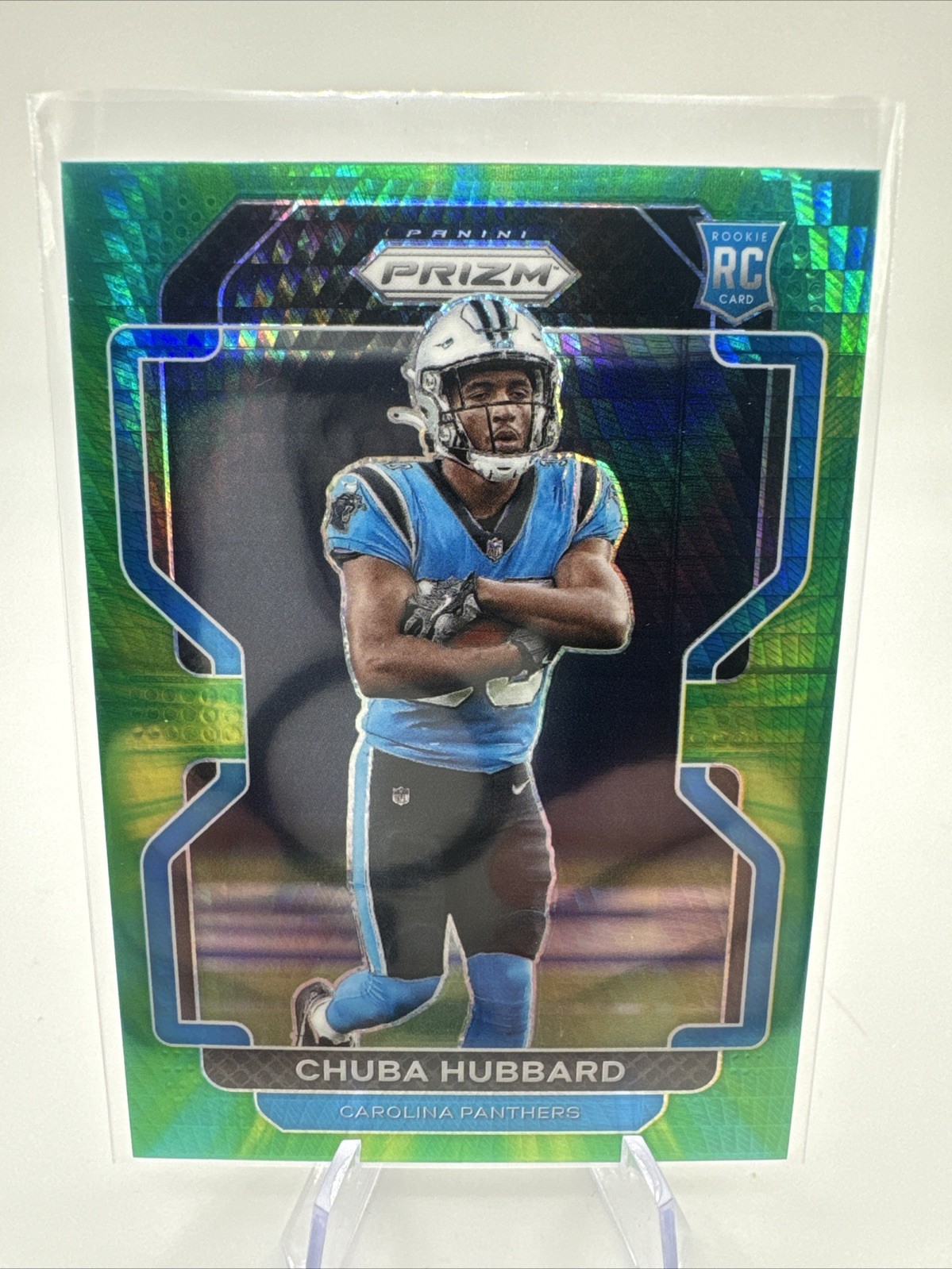 2021 Panini Prizm - Rookie Chuba Hubbard #355 Hyper Prizm /175 (RC)