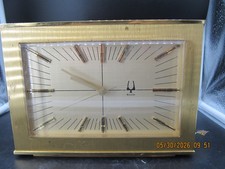 Vintage Bulova D2053-4 Accutron Brass Desktop...