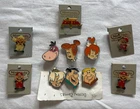 VINTAGE LOT NINTENDO COLLECTOR PINS MARIO BROS LUIGI FLINTSTONES BUTTON COVERS