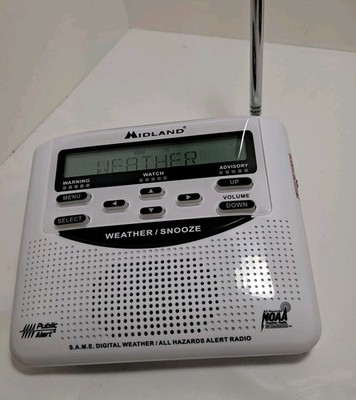 Midland WR-120EZ Weather Alert Radio AC Power Or AA Batteries 