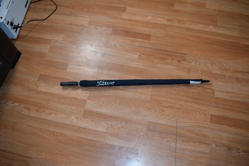 Titleist Golf Umbrella Black White Large Canopy w/Sleeve Used