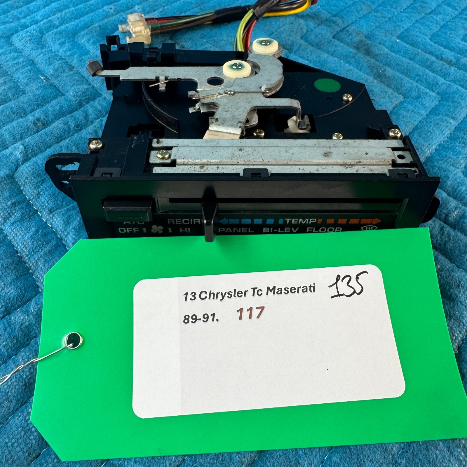 1989-1991 Chrysler TC Maserati 46K OEM HVAC Climate Control Panel 3849763