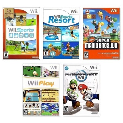 Wii Sports (2006) + Choose Sports Resort Mario Kart & More